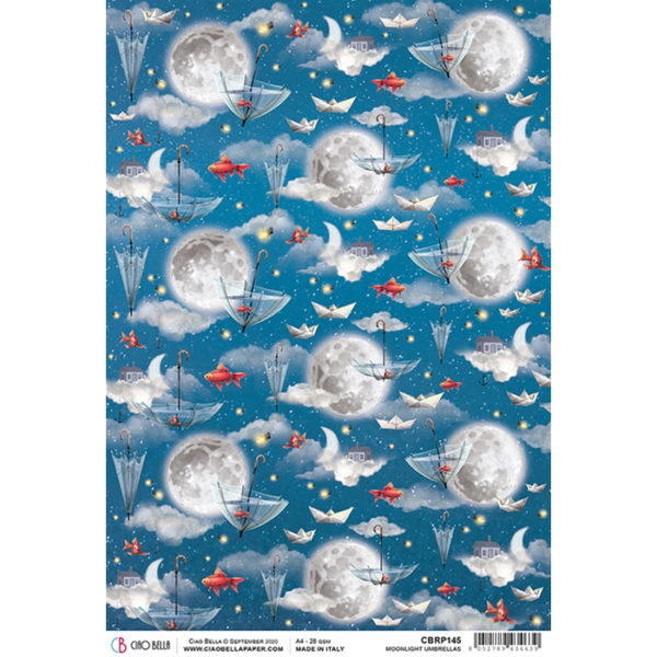 Papel Arroz Moonlight Umbrellas A-4