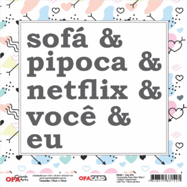 Papel Scrap Frase 7  150x150mm