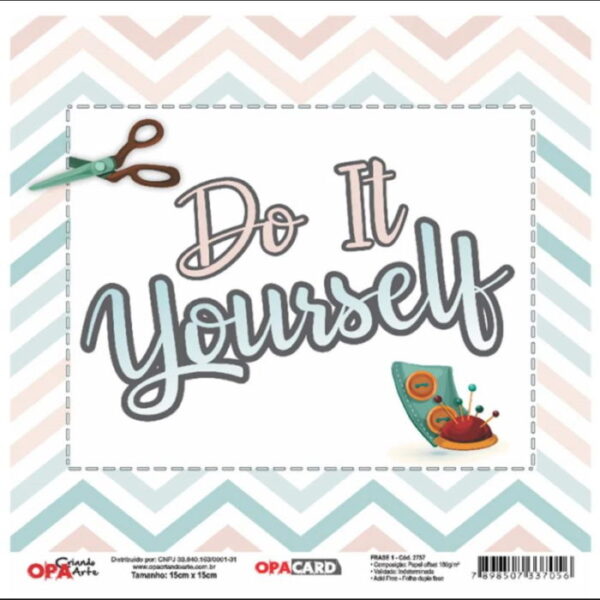 Papel Scrap Frase 1  150x150mm