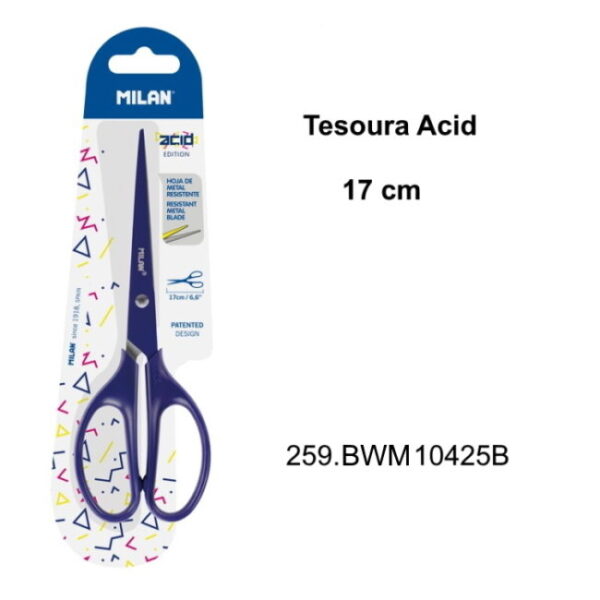 Tesoura Acid Azul Milan 170mm