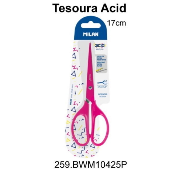Tesoura Acid Rosa  Milan 170mm