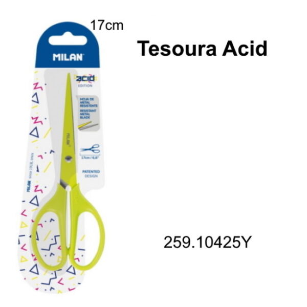Tesoura Acid Amarelo Milan 170mm