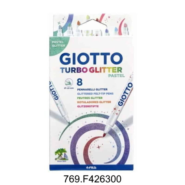 Marcador Turbo Glitter Pastel Giotto