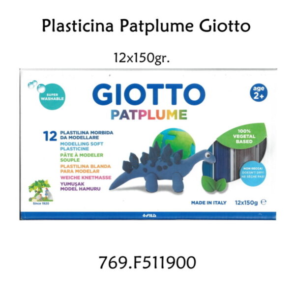 Plasticina Patplume Giotto 12X150gr.