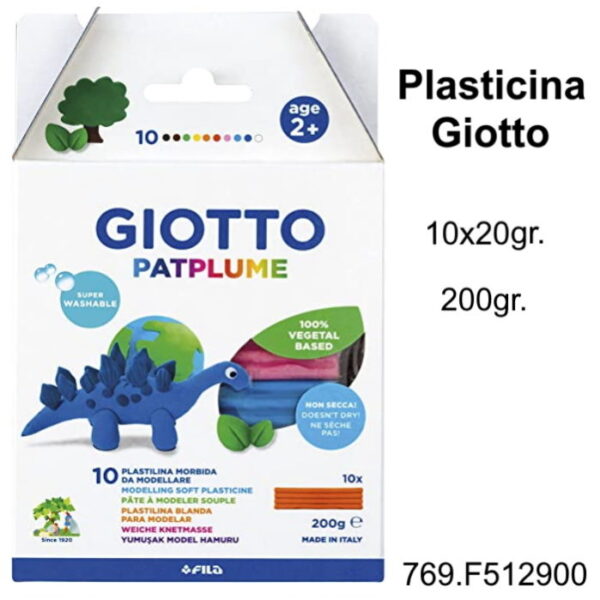 Plasticina Patplume Giotto 10X20gr.