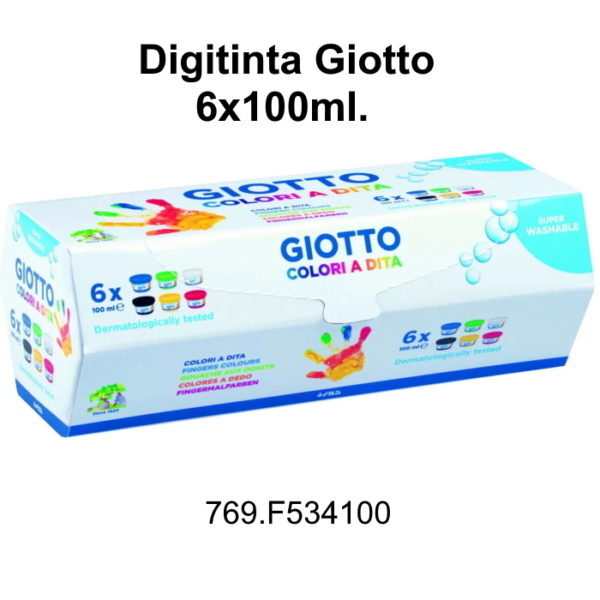 Digitinta Colori a Dita Giotto 6x100ml