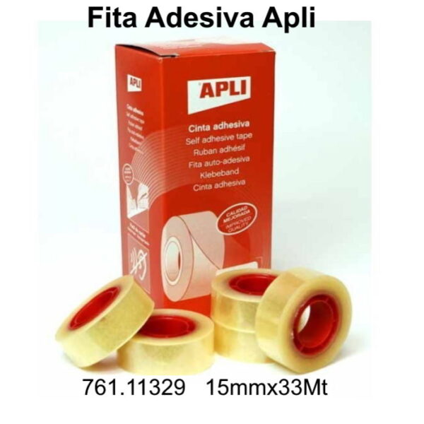 Fita Adesiva Apli 15mm x 33Mts. 10un.