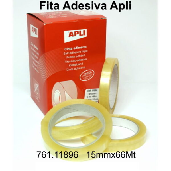 Fita Adesiva Apli 15mm x 66Mts. 10un.