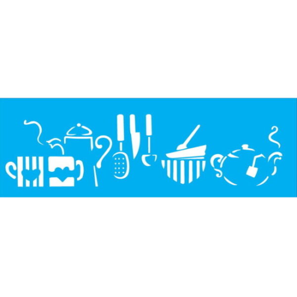 Stencil Opa 10x30 Mesa Cozinha
