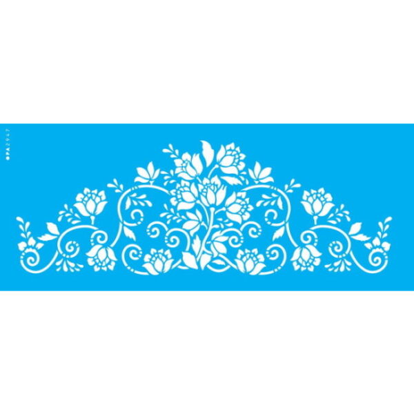 Stencil Opa 17x42 Ramos e Flores