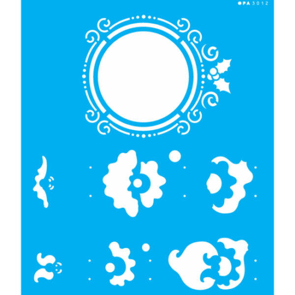 Stencil Opa 20X25 Moldura Pai Natal