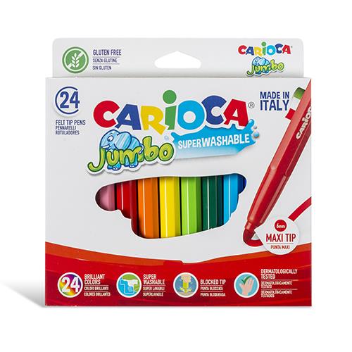 Marcador Feltro Carioca Jumbo c/ 24 Cores