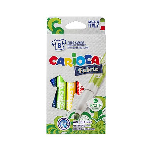 Marcador Carioca p/ Tecido 6 Cores