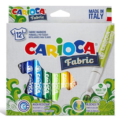 Marcador Carioca p/ Tecido 12 Cores