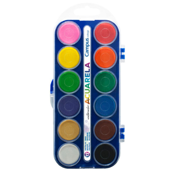 Aguarela Campus 12 Cores + Pincel 30mm