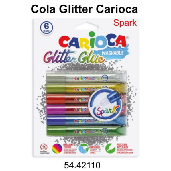 Cola Glitter Carioca Spark 6x10.5ml