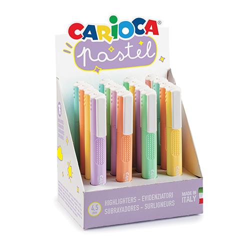 Marcador Fluorescente Pastel Carioca  Exp. 16un.