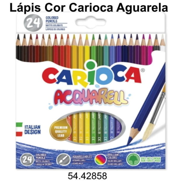 Lápis Cor Carioca Aguarela 24 Cores