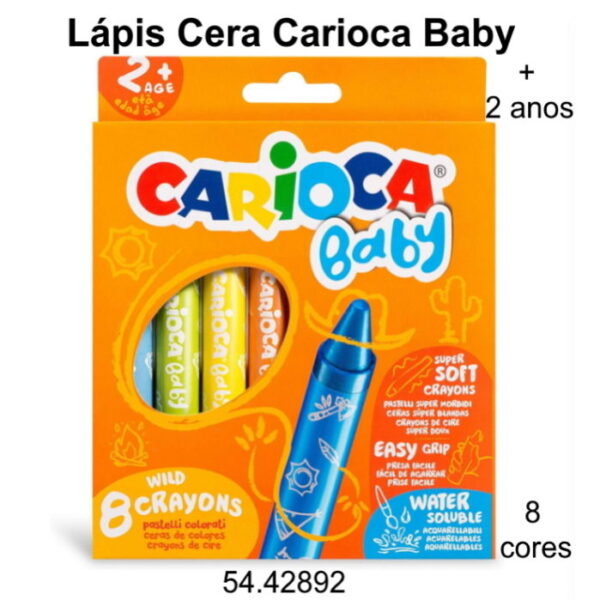Lápis Cera Carioca 8 Cores