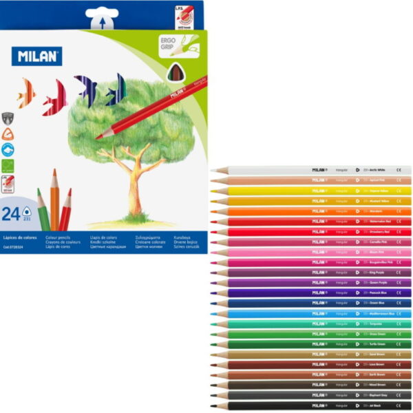 Lápis Cor Triangulares Milan Cx. 24un.