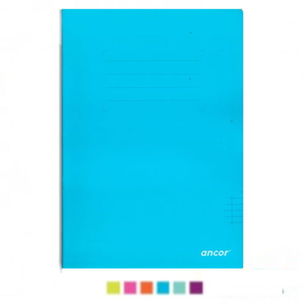 Caderno Agrafado Ancor A4 Pautado Capa PP 48fls.