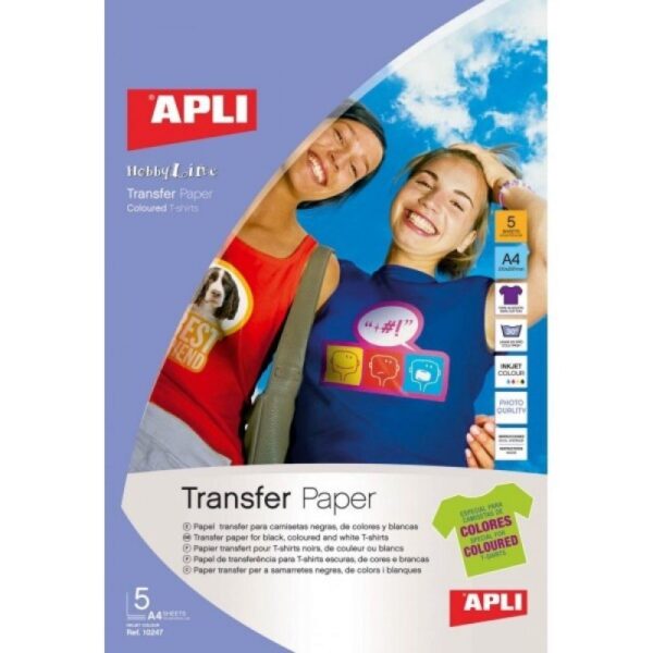 Papel Transfer Apli Roupa Escura A4 5fls.