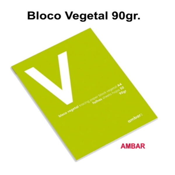 Bloco Papel Vegetal Ambar A4 50fls. 90gr.