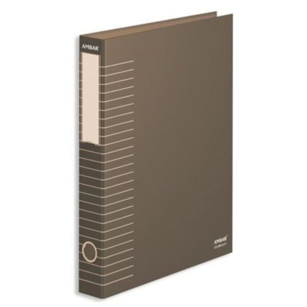 Pasta Arquivo Ambar A4 Cinza Lombada Estreita
