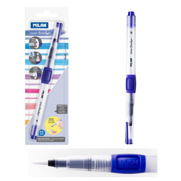 Pincel c/ Depósito Recarregável Água 8ml Milan