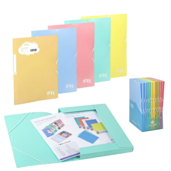 Pasta PP c/ Etiqueta e Elásticos Sortido