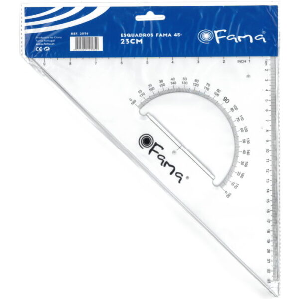 Esquadro Fama 45º 230mm c/ Transferidor