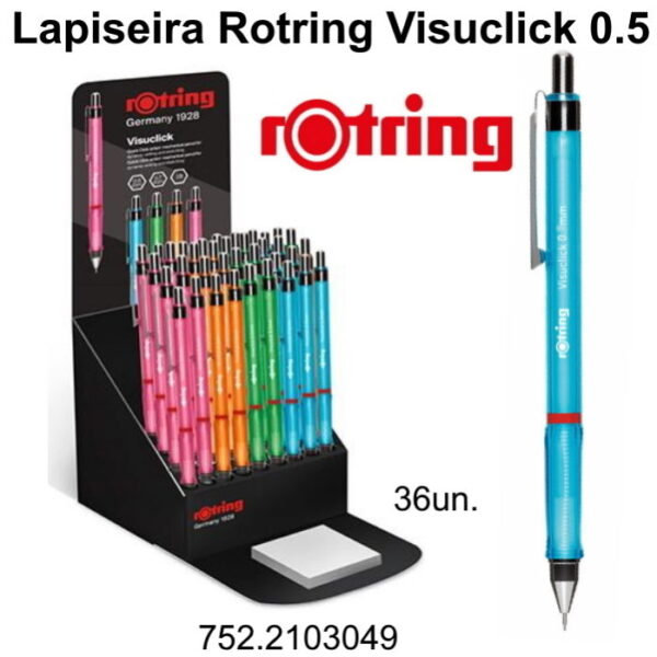 Lapiseira Rotring Visuclick 0.5 Expositor 36un.