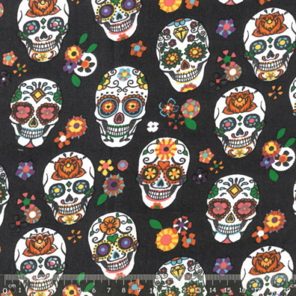Tecido Algodão Caveiras 1,60Mts.