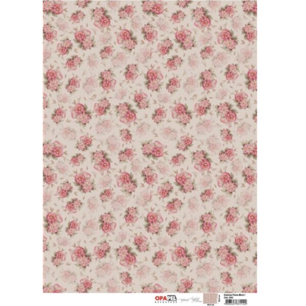 Papel Decoupage Flores Micro I 30X45