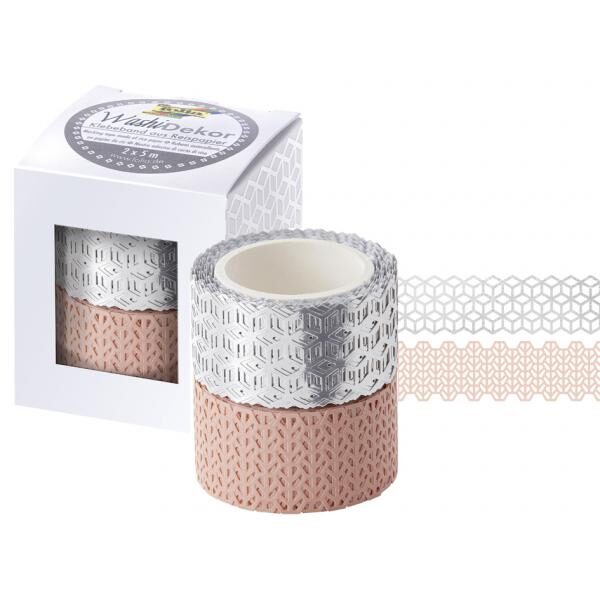 Washi-Tape 2X5mts. Rosa/Prata