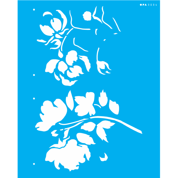 Stencil Opa 20X25 Flor Aquarelada