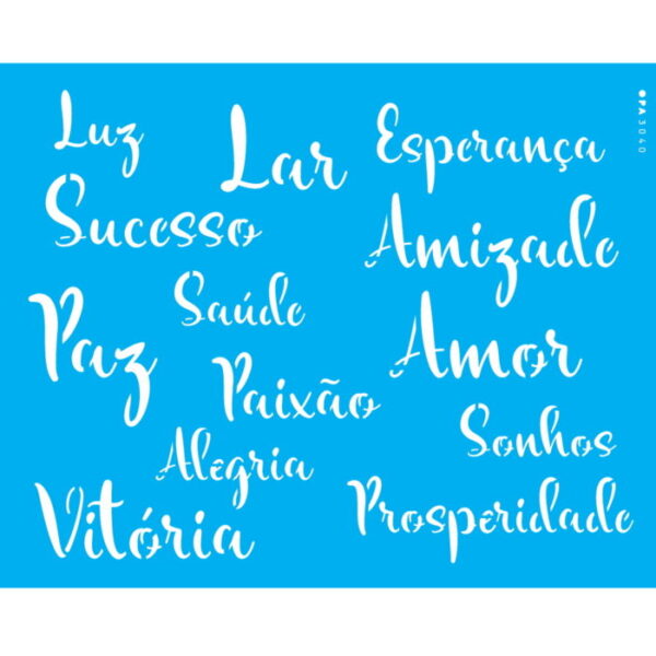 Stencil Opa 20X25 Palavras II