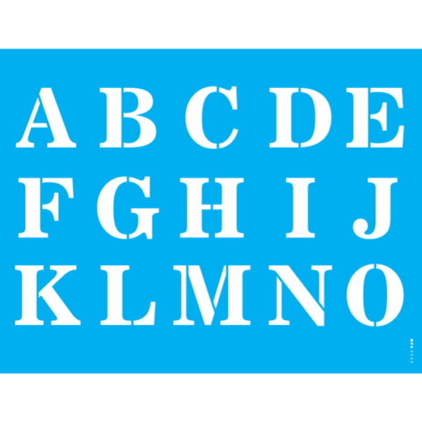 Stencil 32x42 Alfabeto Reto Maiúsculo I de II