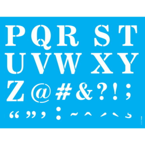 Stencil 32x42 Alfabeto Reto Maiúsculo II de II