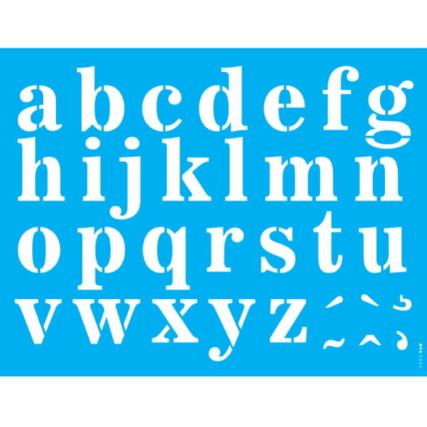 Stencil 32x42 Alfabeto Reto Minúsculo I