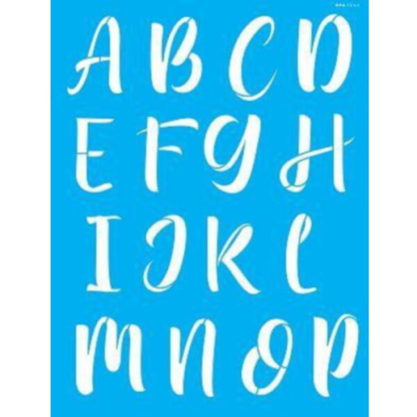 Stencil 32x42 Alfabeto Bungalow Maiúsculo I de II