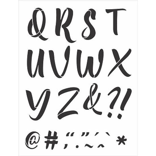 Stencil 32x42 Alfabeto Bungalow Maiúsculo II de II