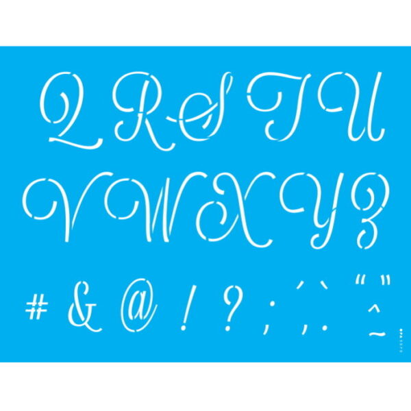 Stencil 32x42 Alfabeto Cursivo Maiúsculo II de II