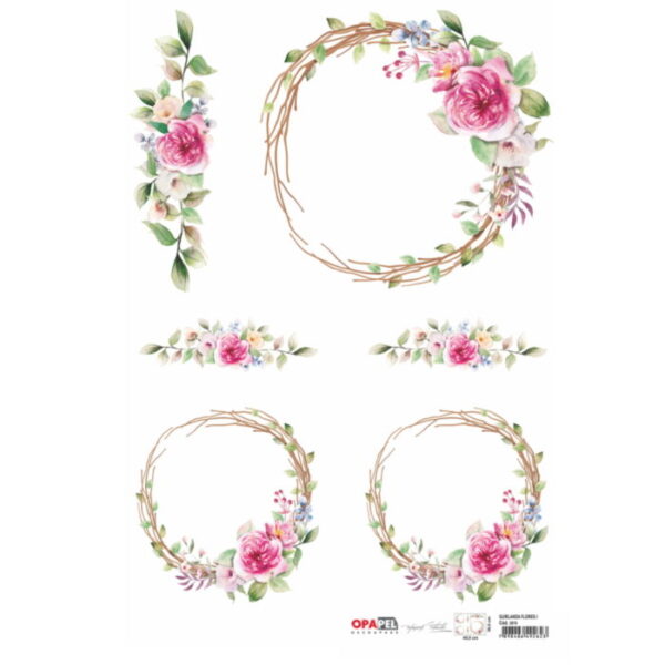 Papel Decoupage Flores 30X45