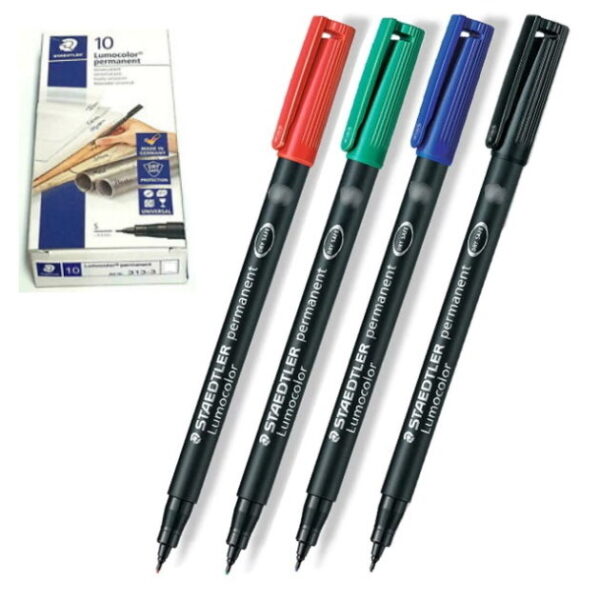 Marcador Acetato Staedtler Lumocolor 317 Medio 1.0mm cx.10un.