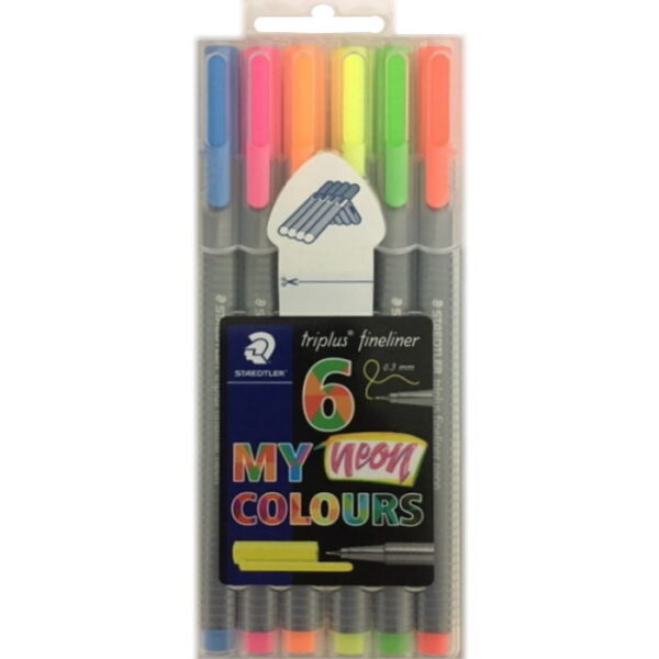 Marcador Staedtler Triplus Fine Set 6 Cores Neon