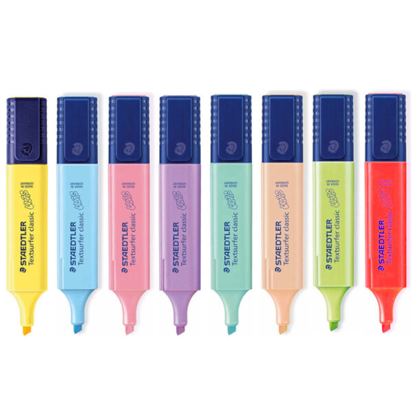 Marcador  Fluorescente Classic Staedtler cx.10un. (clique p/ver cores)