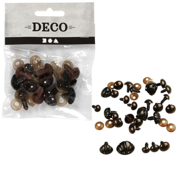 Olhos e Narizes p/ Bonecos