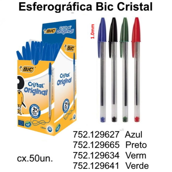 Esferográfica BiC Cristal 1.0mm cx.50un.