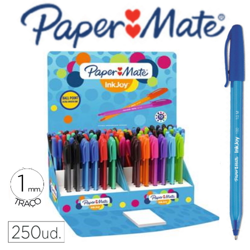 Esferográfica Paper Mate Inkjoy 1.0mm 10 Cores Expositor 250un.